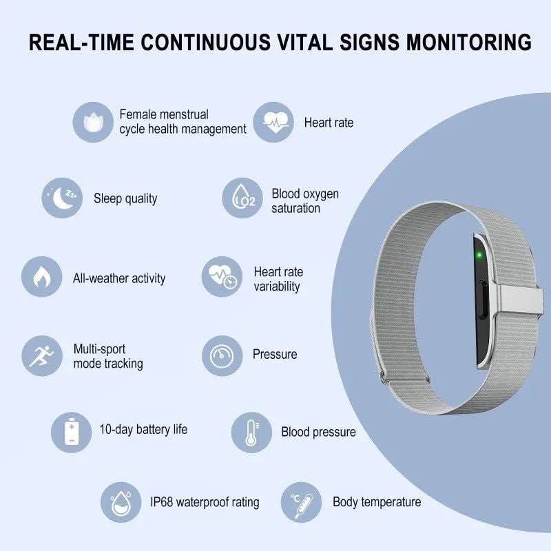 AquaFit Pro IP68 Smart Health Tracker with Heart and Oxygen Monitoring
