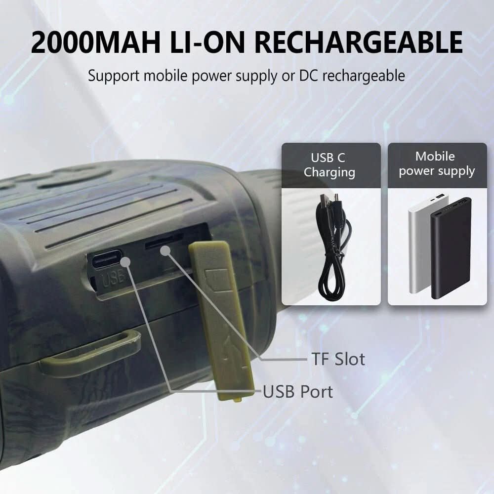 NightSight Pro Binoculars: 300m Range with Recording Feature