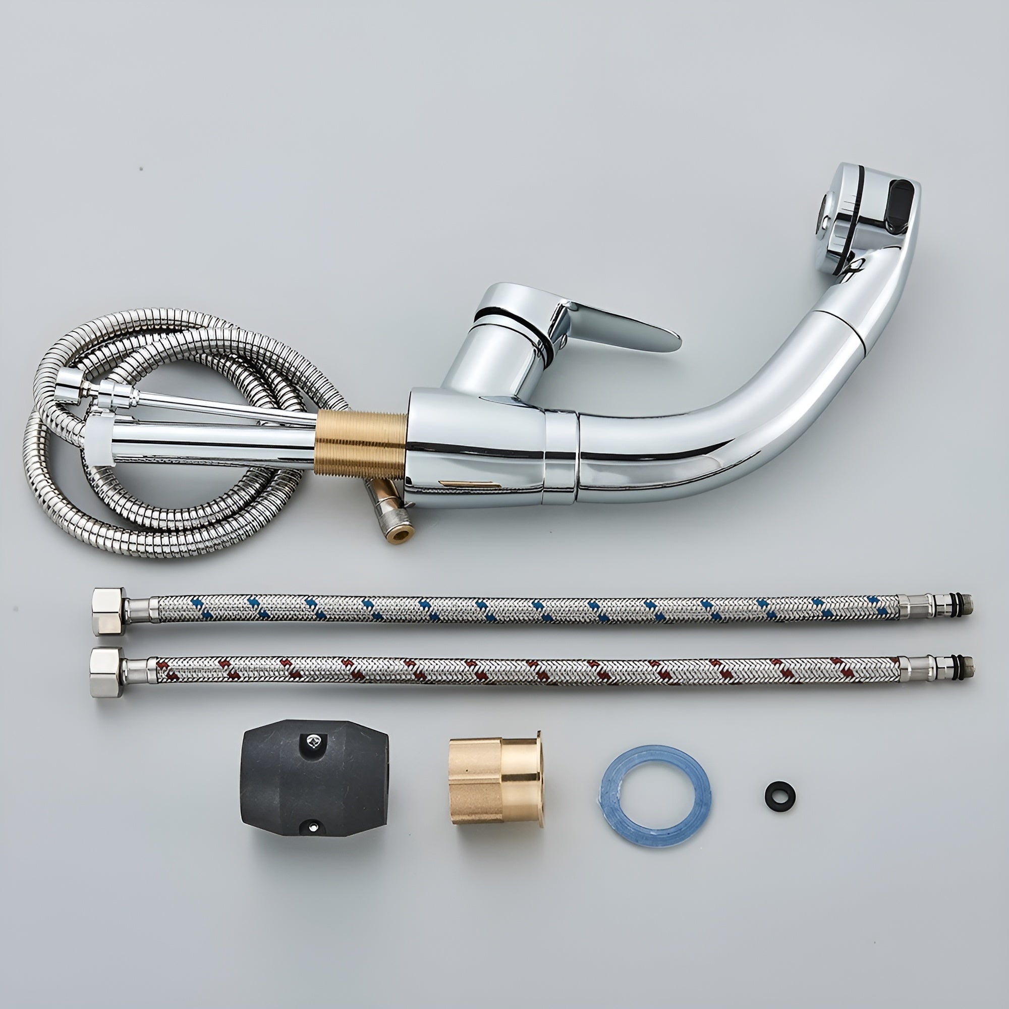 Pull-Out Spray Bathroom Faucet – Long Reach Design