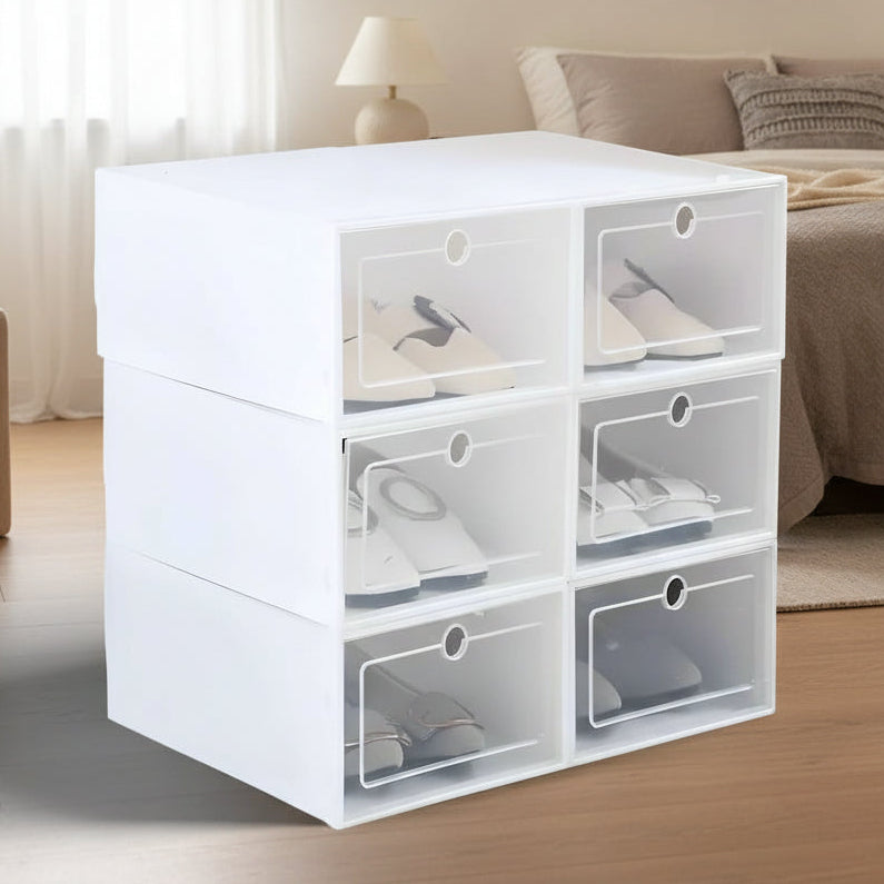 Transparent Stacking Shoe Organizer for Effortless Storage