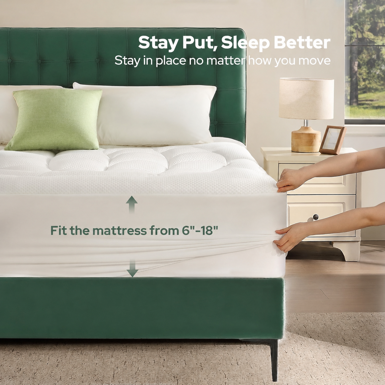 Queen Mattress Topper – Extra Thick Cooling Pad with Soft Tencel Blend for Back Pain Relief