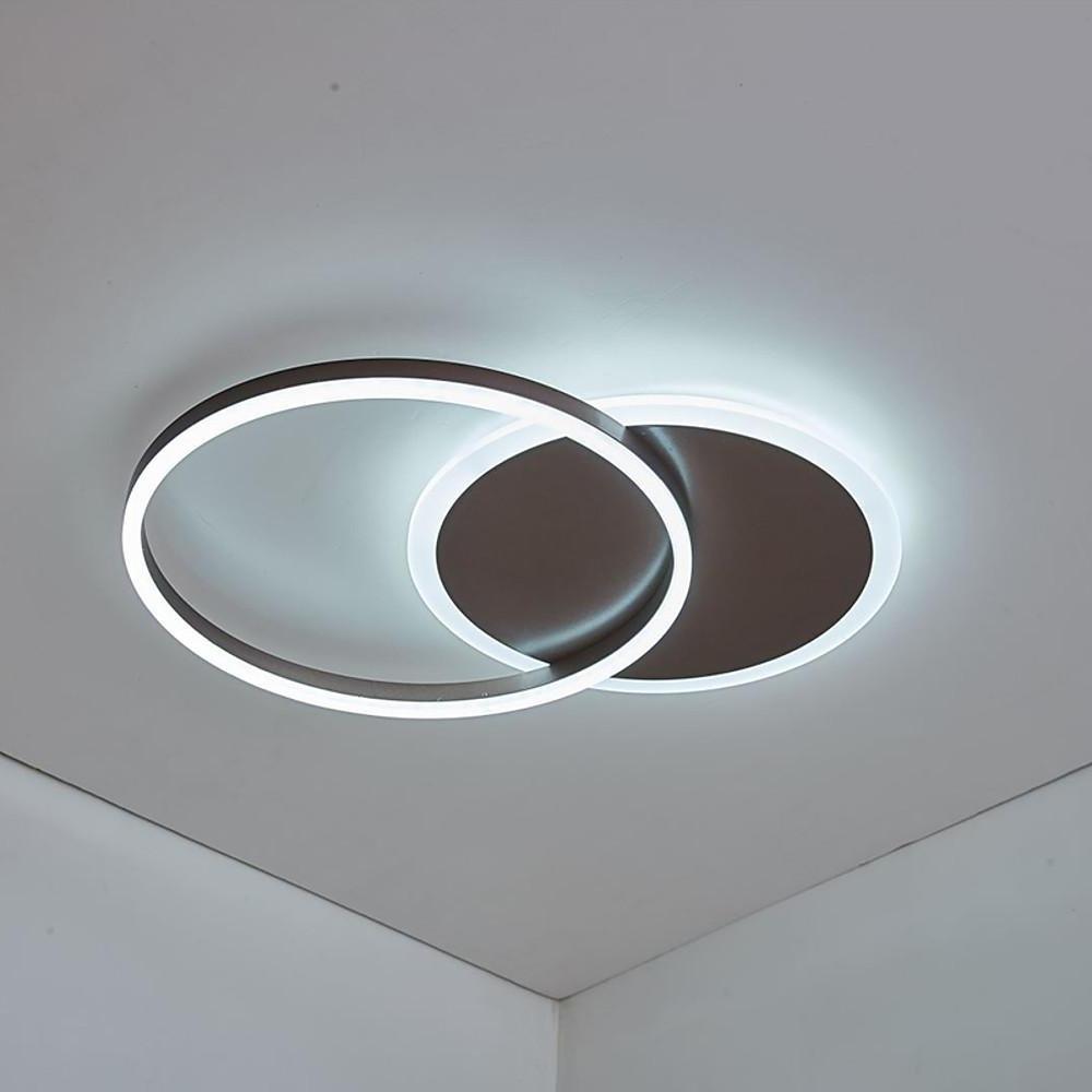 22'' Flush Mount Ceiling Light with Two Ringed Ambient LED Bulb by Taavita