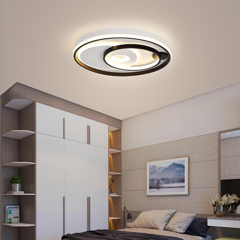20'' LED 1-Light Geometric Shapes Circle Design Flush Mount Lights Nordic Style LED Metal Acrylic Geometrical Stylish Classic Dimmable Ceiling Lights