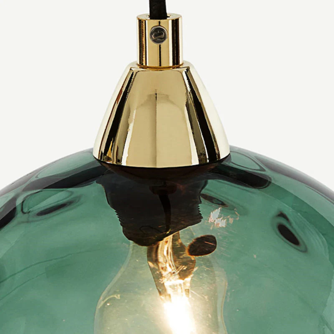 Elegant 3-Bulb Glass Pendant Light with Adjustable Cords