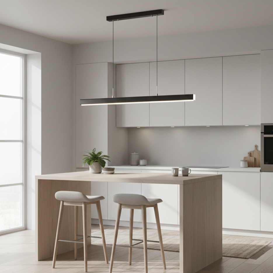 Adjustable Height LED Pendant Light with Dimmable Feature and 3 Color Temperatures - IP20