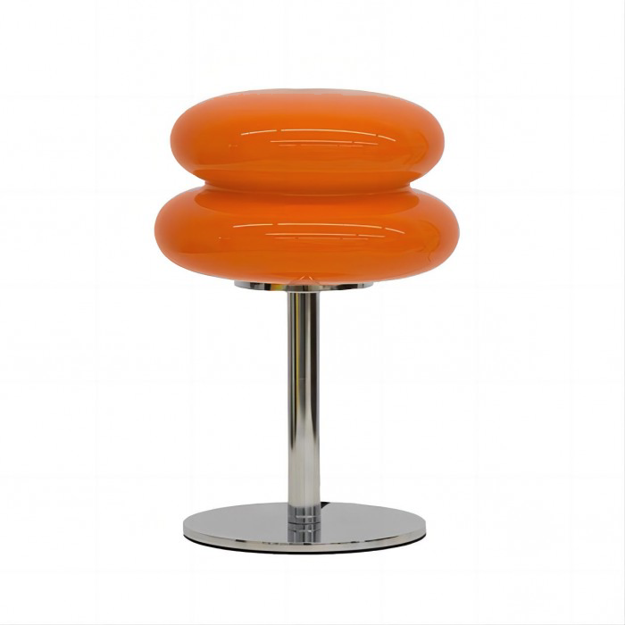 Taavita Retro Glass Table Lamp - Orange - Dimmable, 3 Light Temperatures, USB Adapter