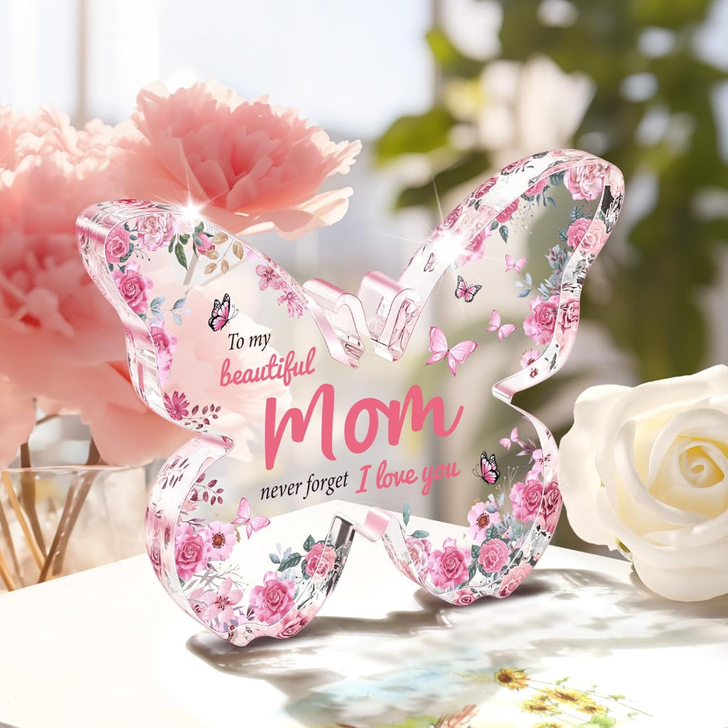 Heartfelt Butterfly Acrylic Keepsake for Mom