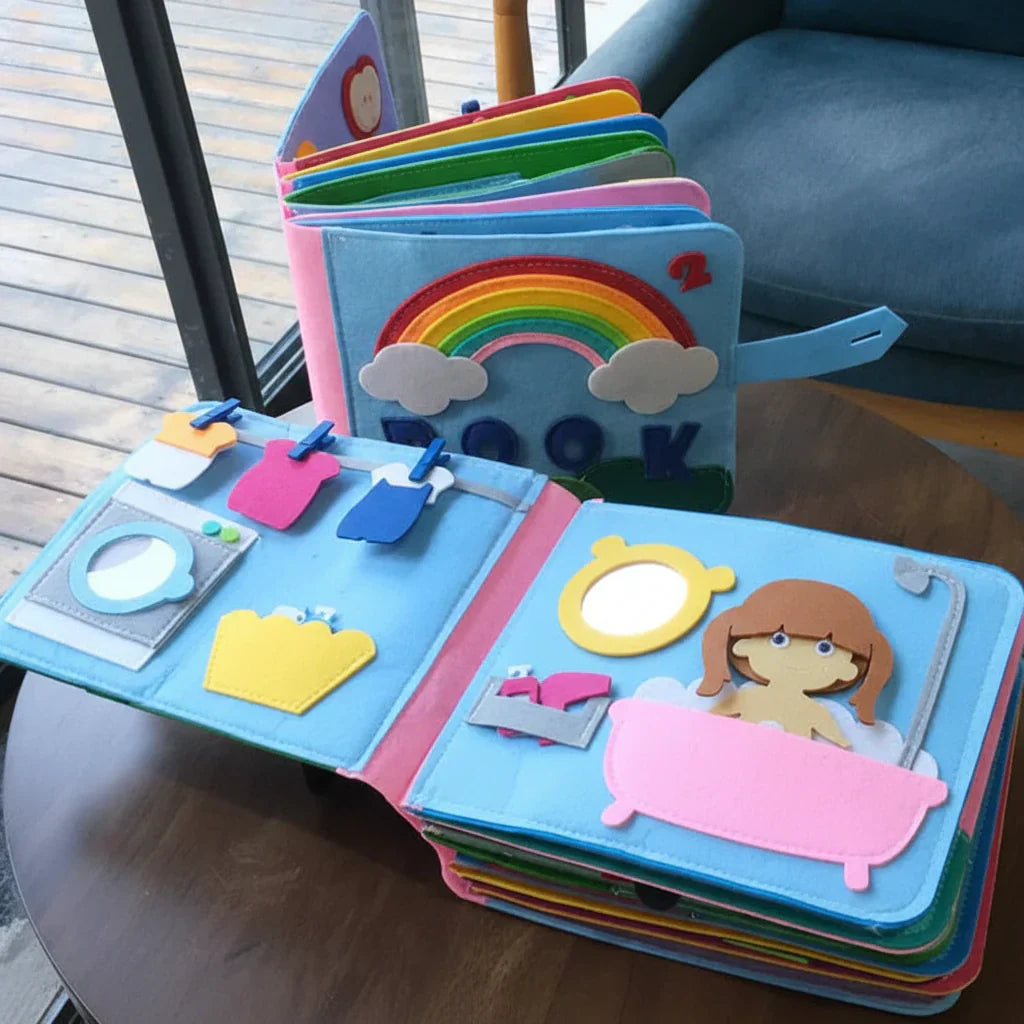 Engaging Felt Activity Book for Toddler Skill Development