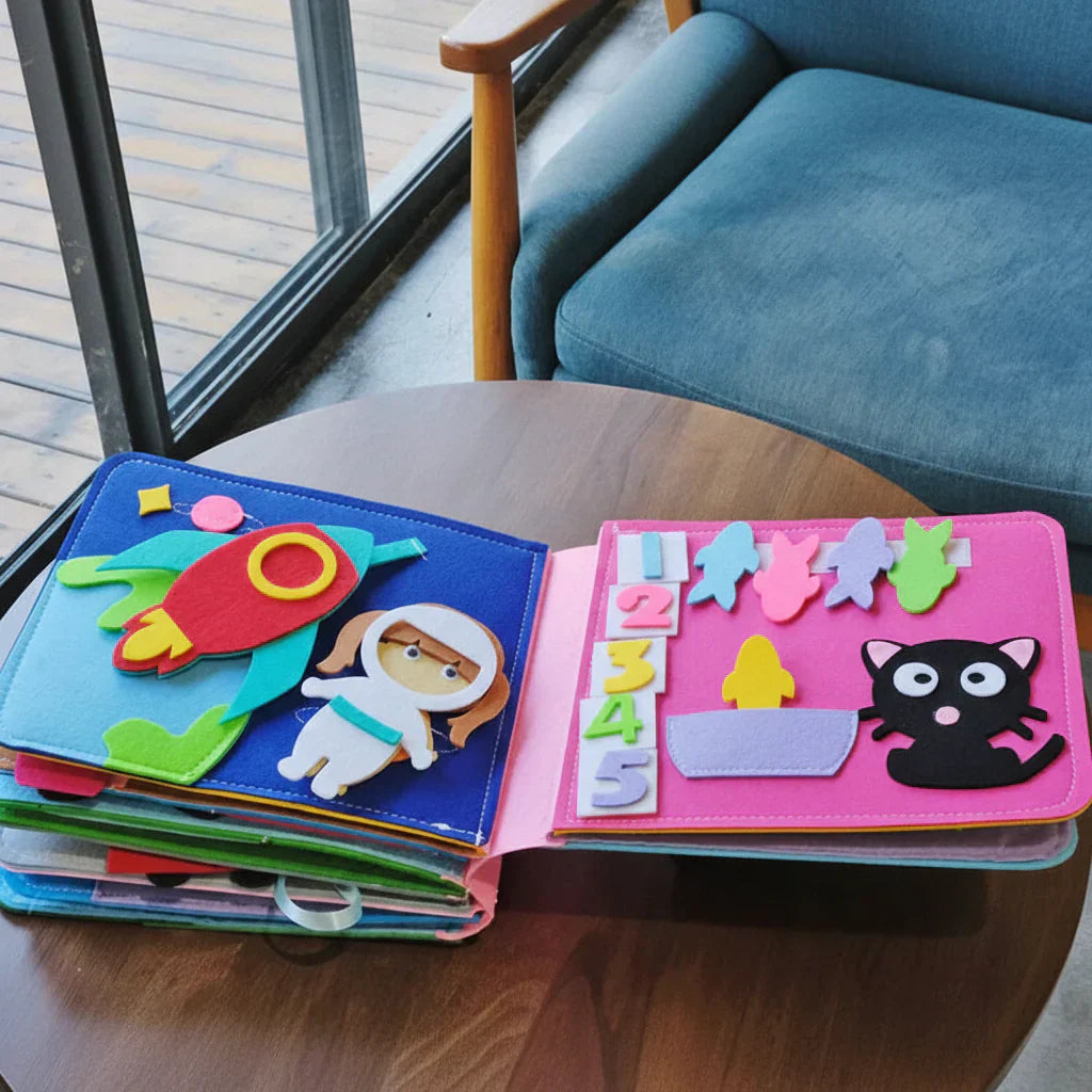 Engaging Felt Activity Book for Toddler Skill Development