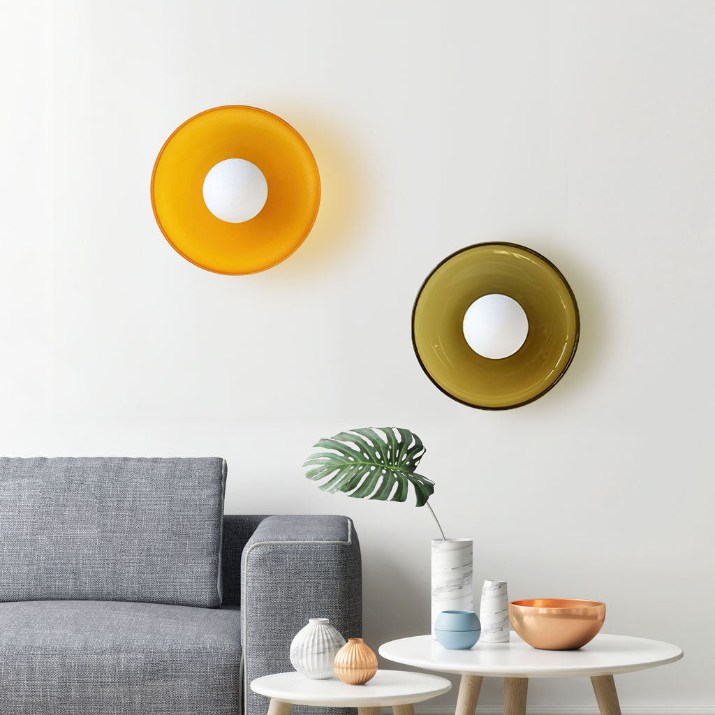 Taavita Glass Disc Ceiling Light/Wall Light