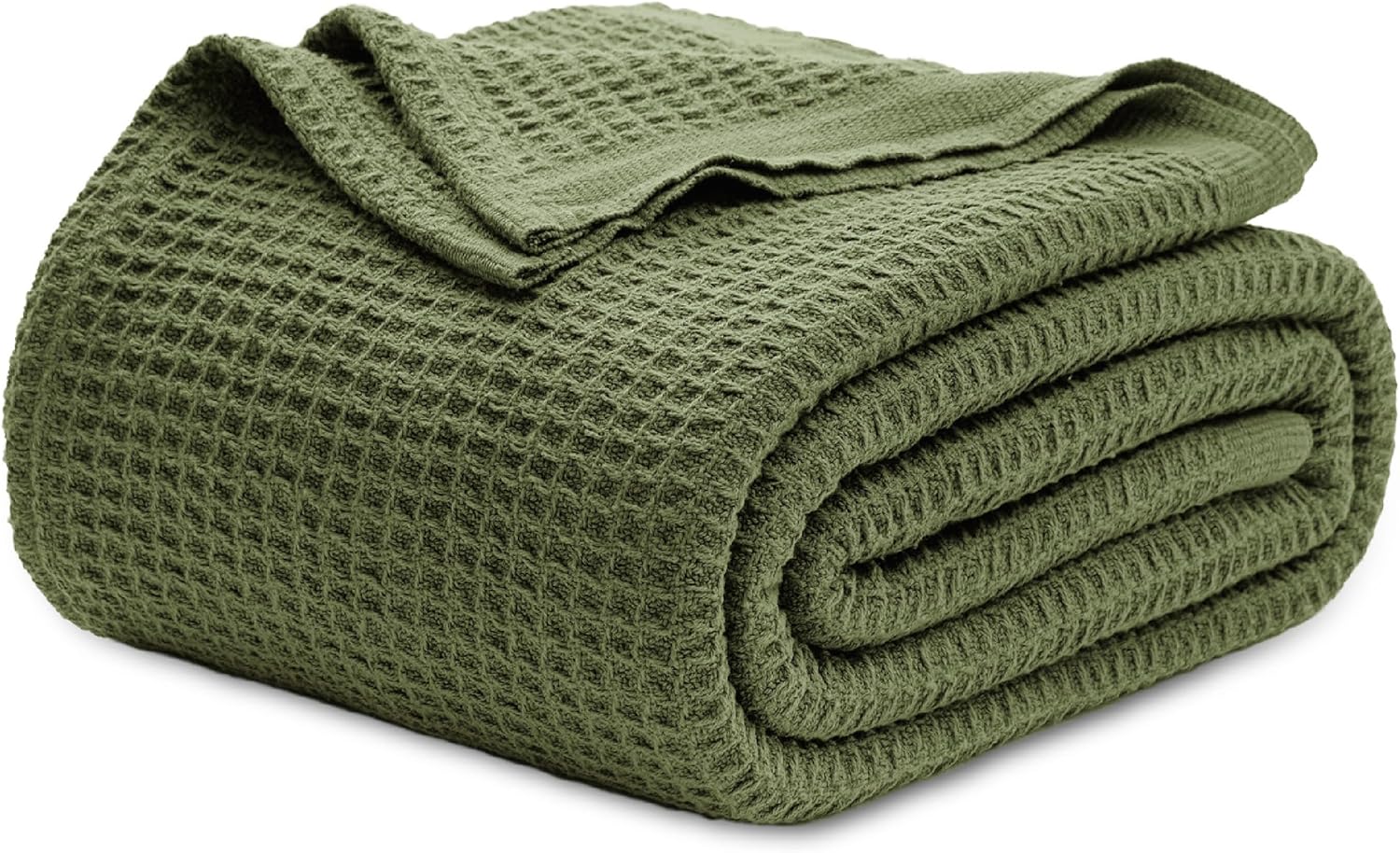 Queen Blanket Made of 100% Cotton with Cooling Waffle Weave for Summer