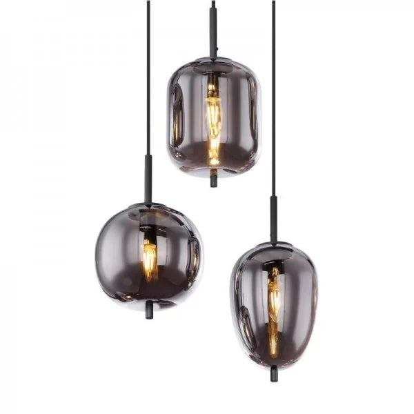 Elegant Aura Hanging Light with Customizable Glass Shades