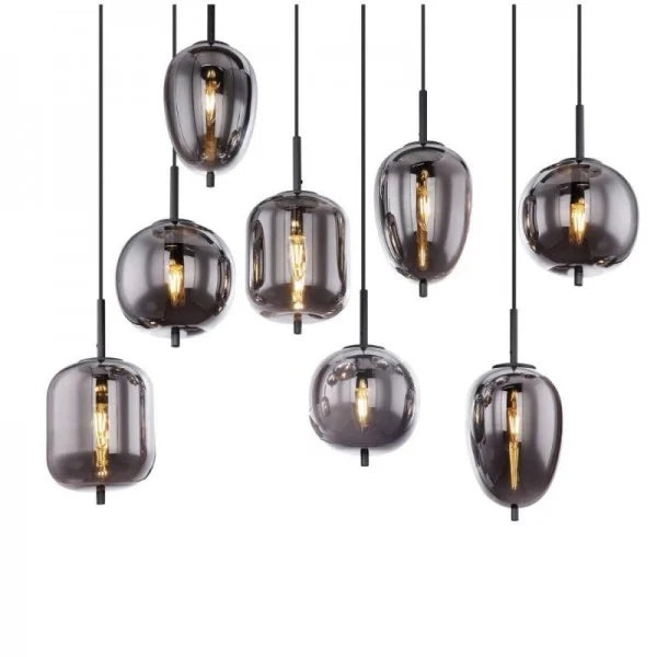 Elegant Aura Hanging Light with Customizable Glass Shades