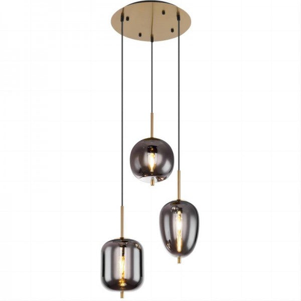 Elegant Aura Hanging Light with Customizable Glass Shades