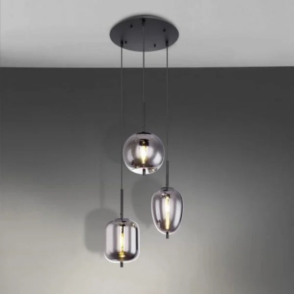 Elegant Aura Hanging Light with Customizable Glass Shades