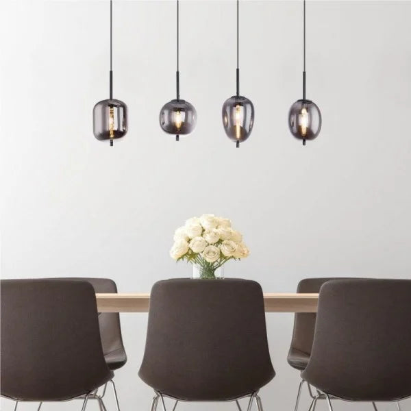 Elegant Aura Hanging Light with Customizable Glass Shades