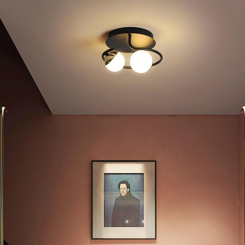 10'' LED 2-Light Cluster Design Flush Mount Lights Nordic Style LED Metal Plastic Ceiling Lights-dazuma