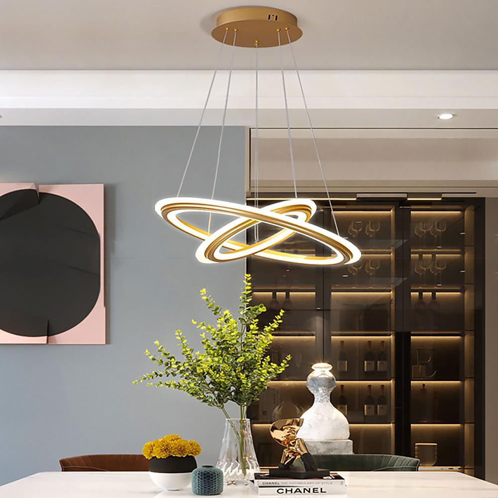 2-Light LED Taavita Chandeliers Circle-Shaped Hanging Ceiling Lights