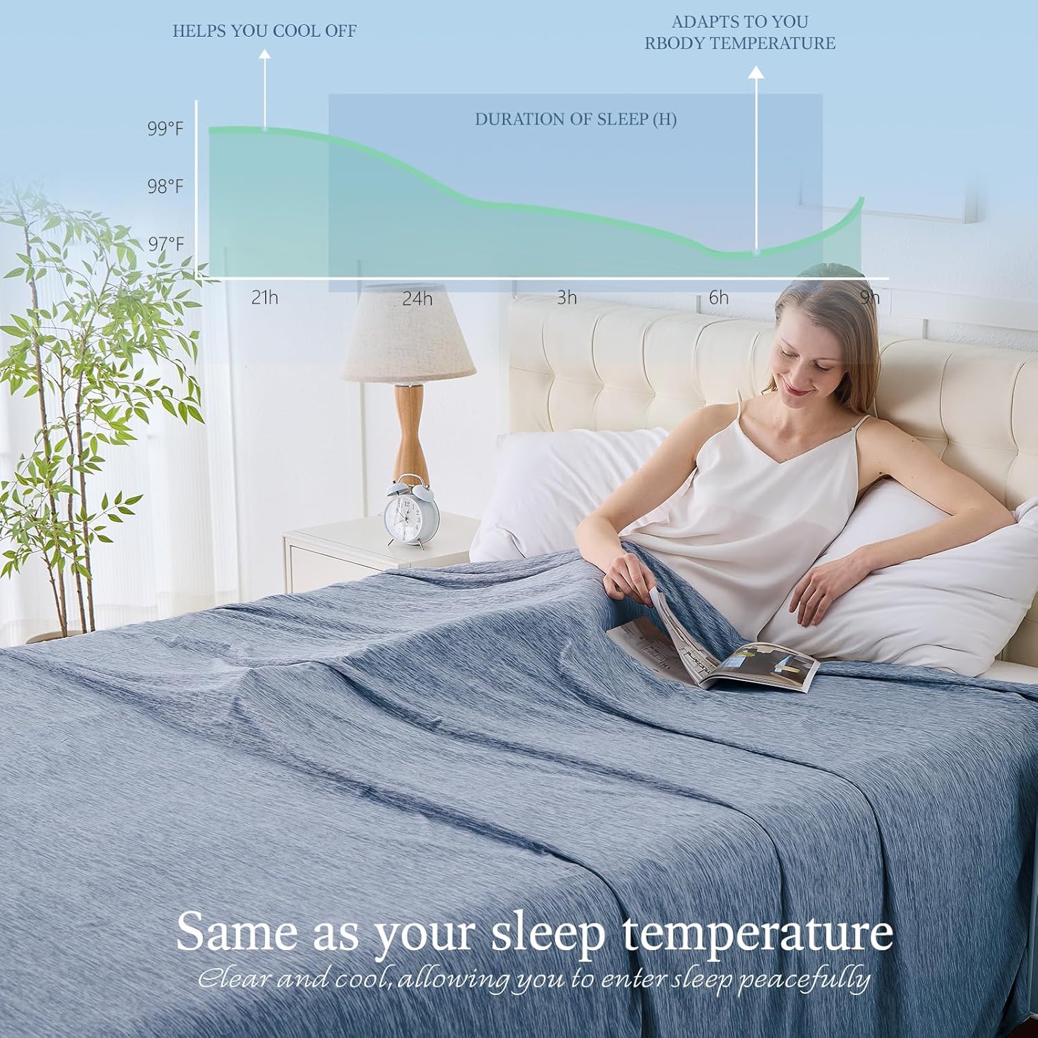 Lightweight Cooling Blanket – Breathable Soft Fabric for Warm Sleepers
