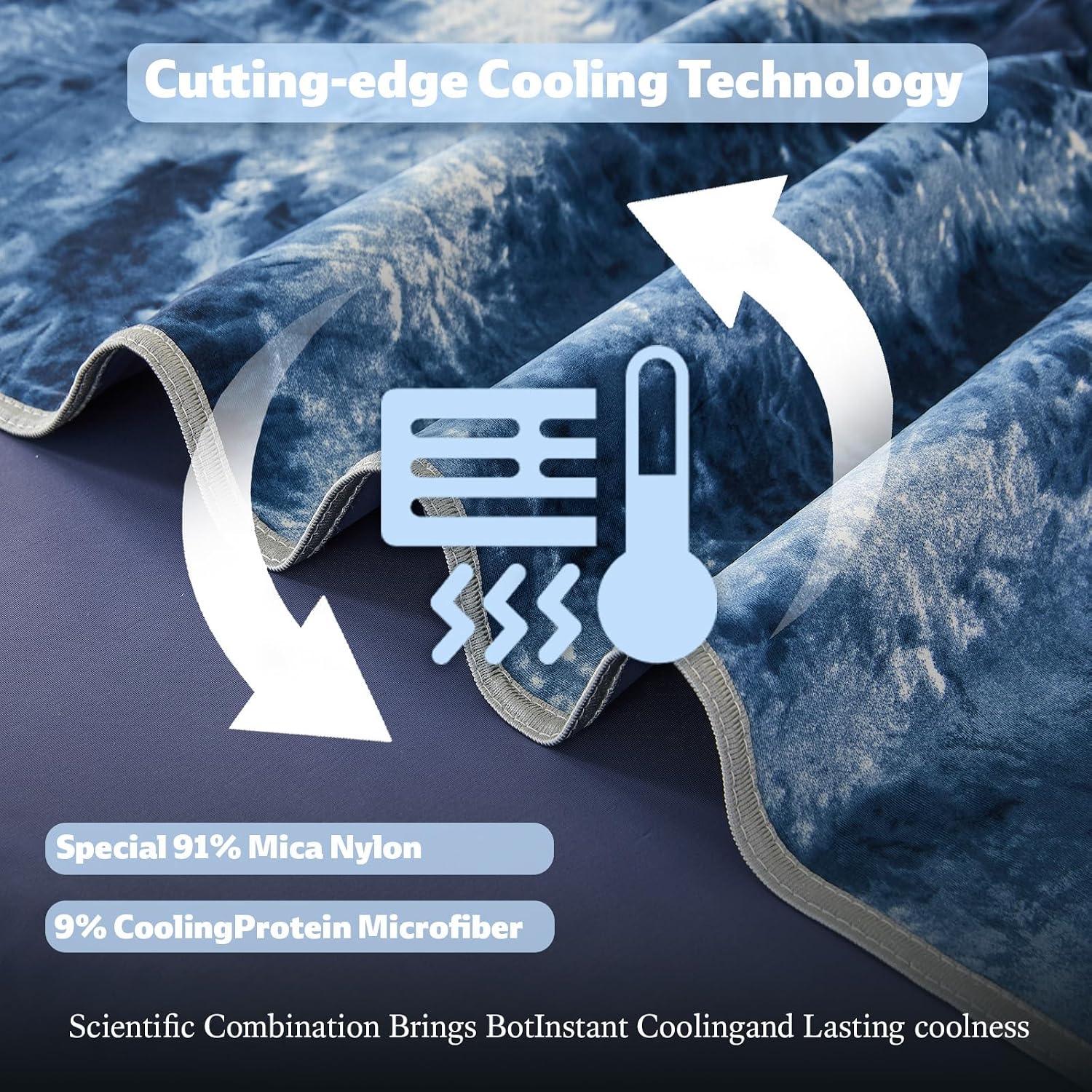 Cooling Blanket Made with Ultra-Cool Fabric – Lightweight and Breathable for Warm Nights