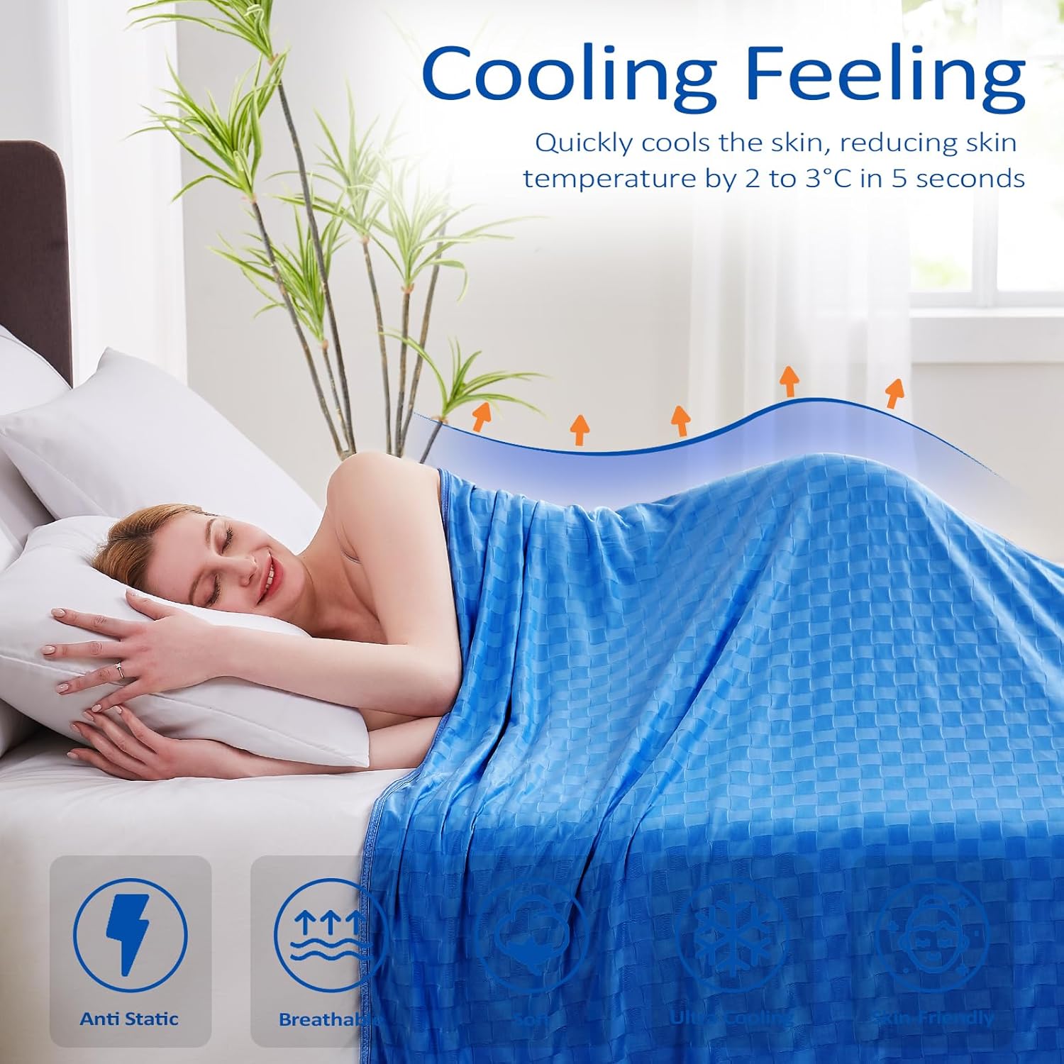 Cooling Blanket for Warm Sleepers with Arc-Chill Technology – Soft, Breathable Comfort Year-Round