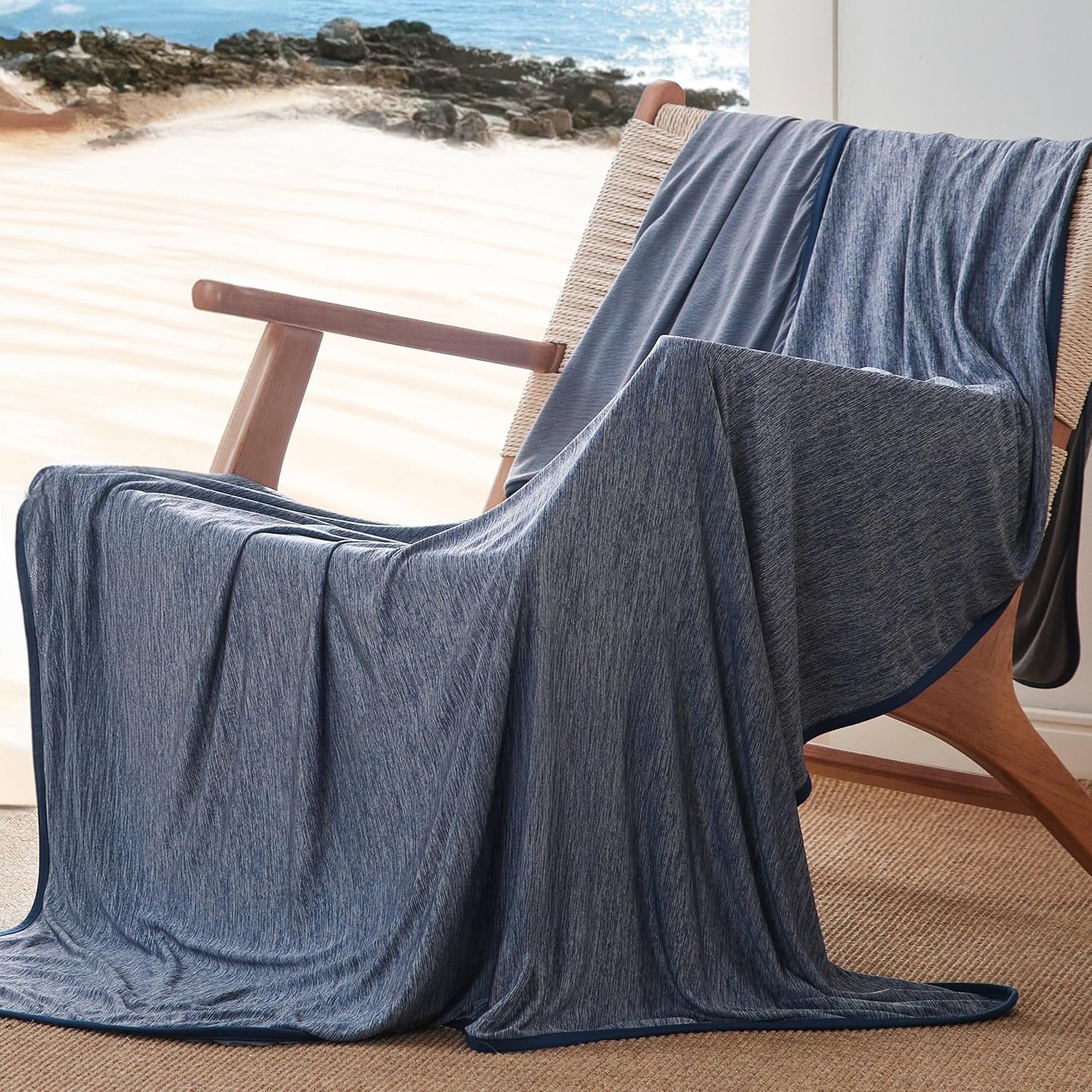 Lightweight Summer Cooling Blanket for Hot Sleepers – Bamboo Rayon Throw