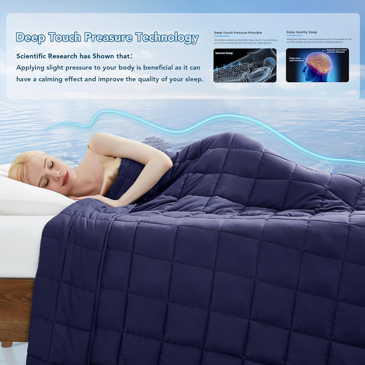 Cooling Microfiber Weighted Blanket for Year-Round Comfort and Relaxation