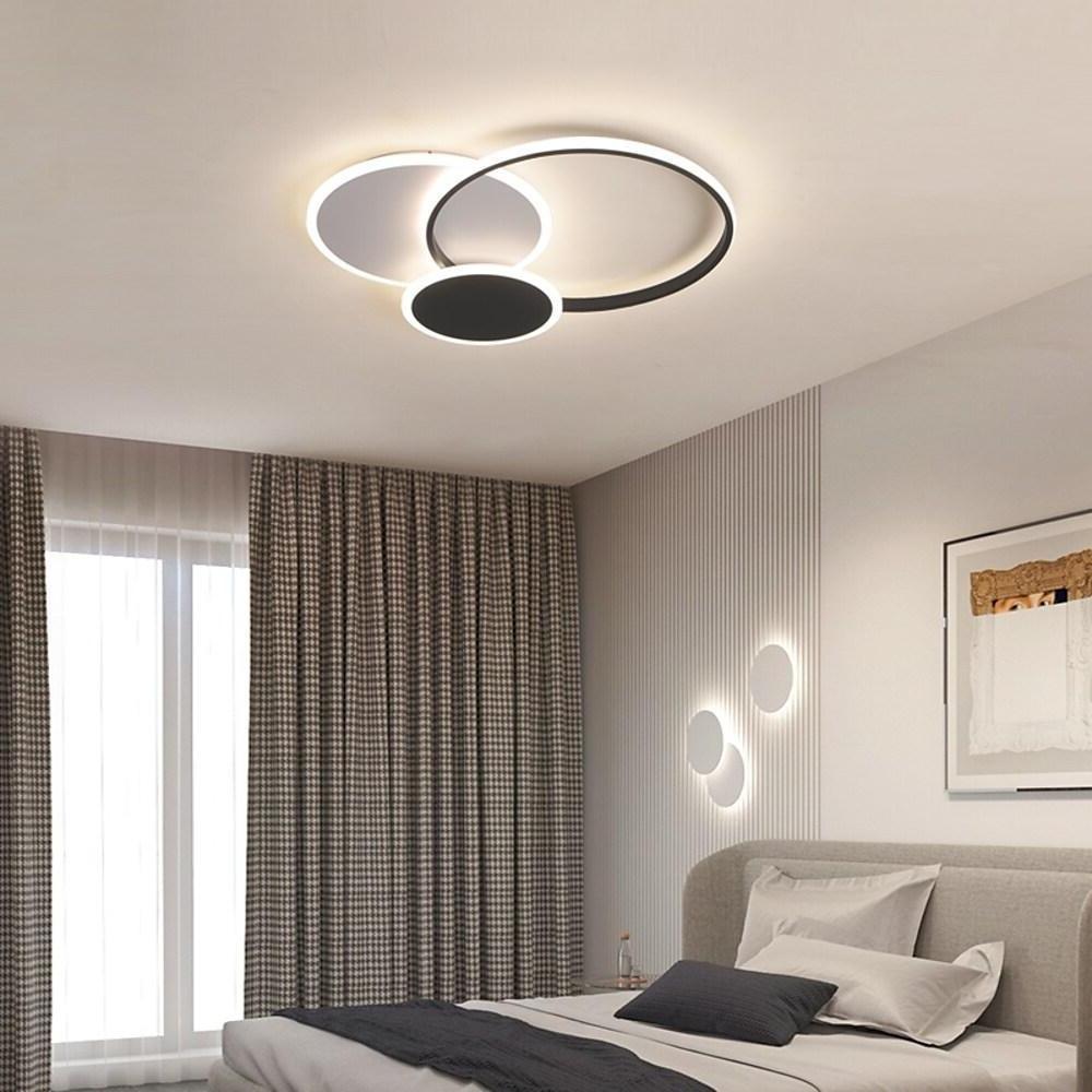 3 Circle LED Flush Mount Ceiling Light for Bedroom - Artistic Nordic Style by Taavita