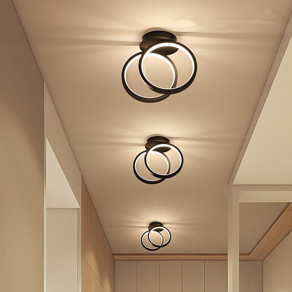 11'' LED 2-Light Geometric Shapes Flush Mount Lights Modern LED Metal Aluminum Silica gel Flush Mounts Semi Flush Mounts-dazuma