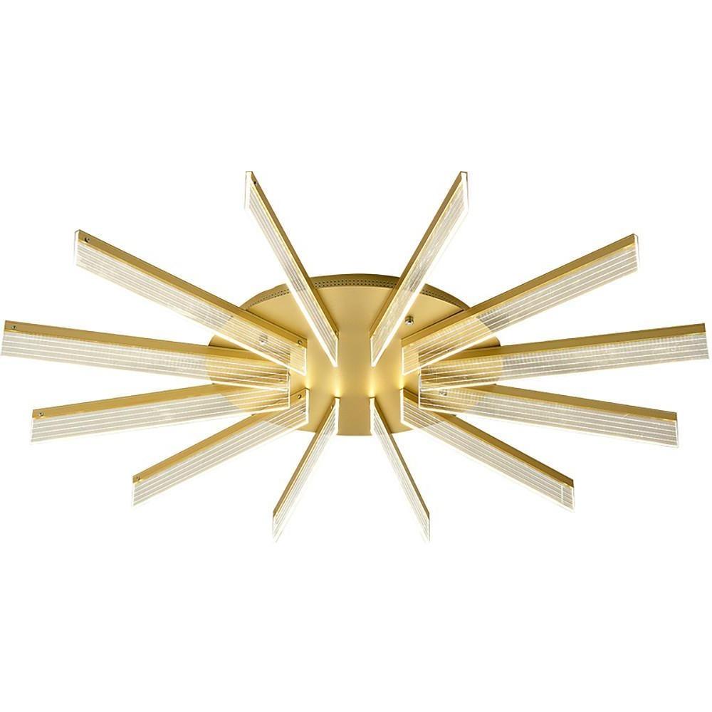 12-Light Taavita Flush Mount Ceiling Lights - Circular Linear Design LED