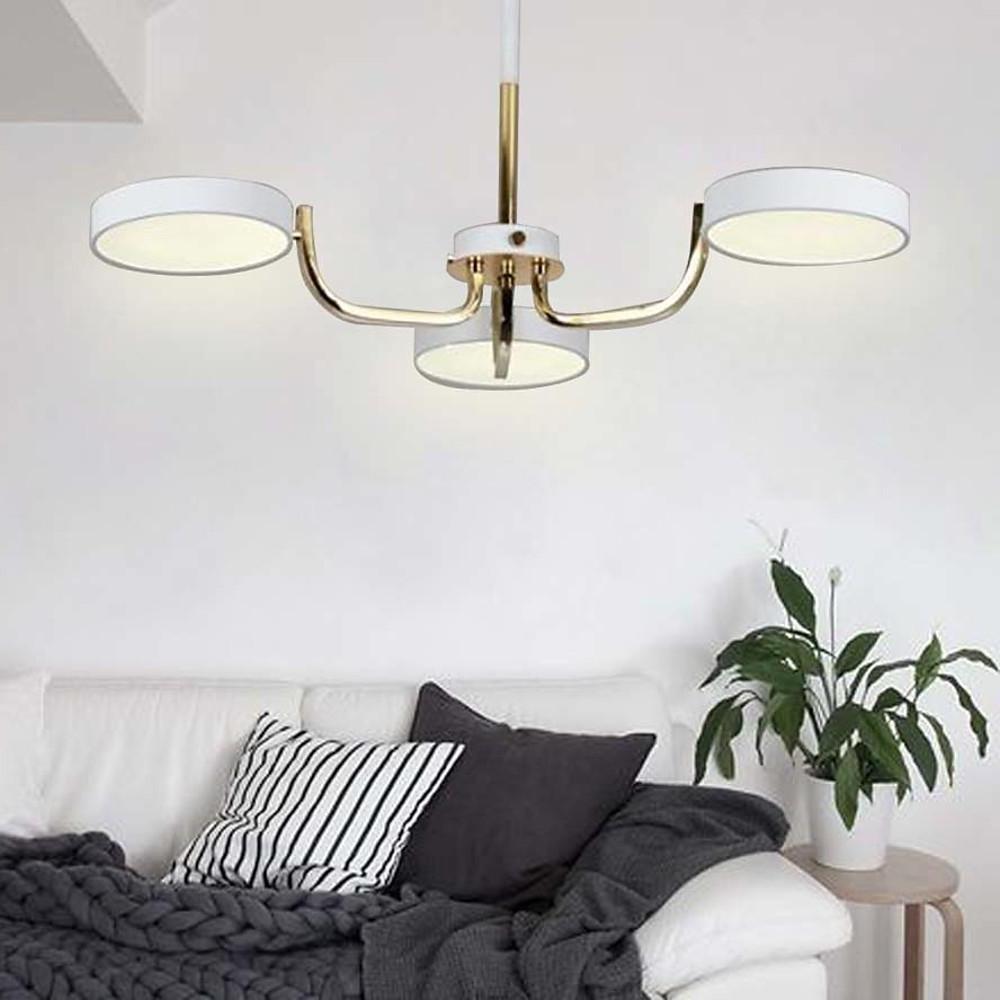 22'' LED 3-Light Chandelier Modern LED Metal Acrylic Novelty Sputnik Design-dazuma