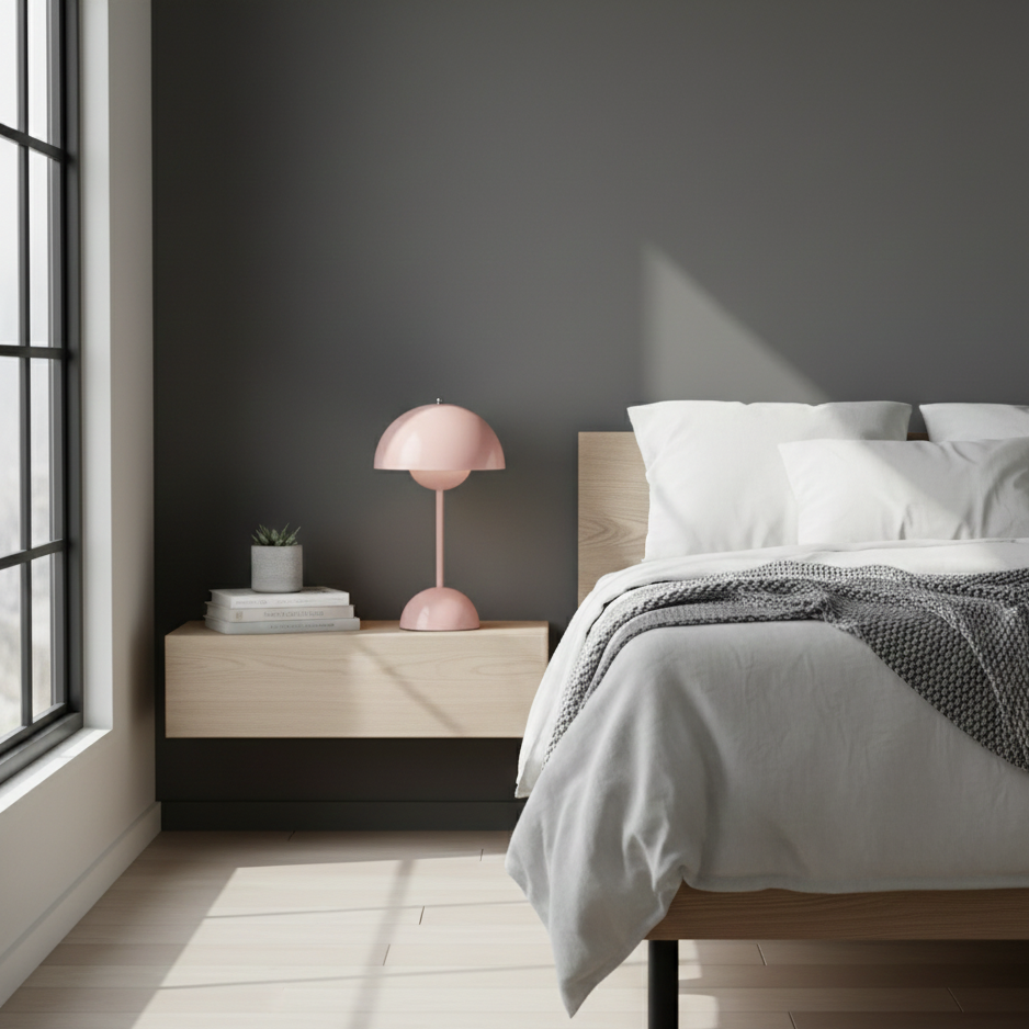 Scandinavian Table Lamp with Dimming Feature