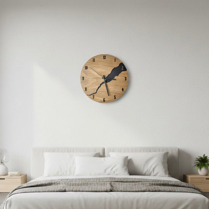 Contemporary Wooden Wall Clock – Minimalist Style Decor