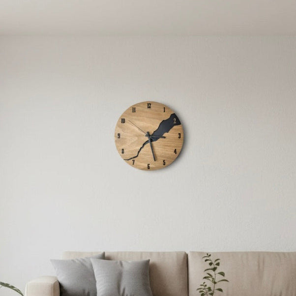 Contemporary Wooden Wall Clock – Minimalist Style Decor