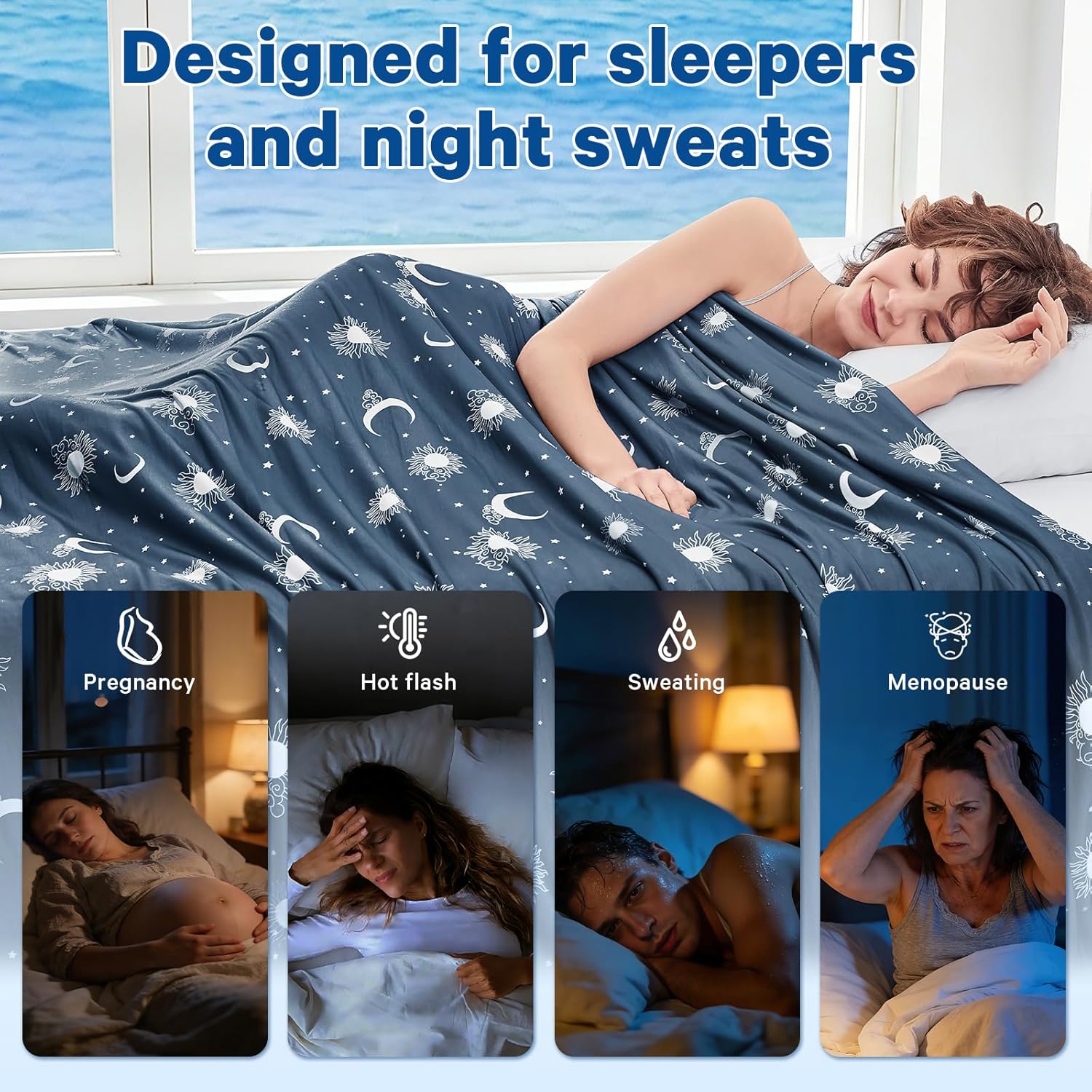 Lightweight Summer Cooling Blanket – Reversible Fabric for Travel and Comfort