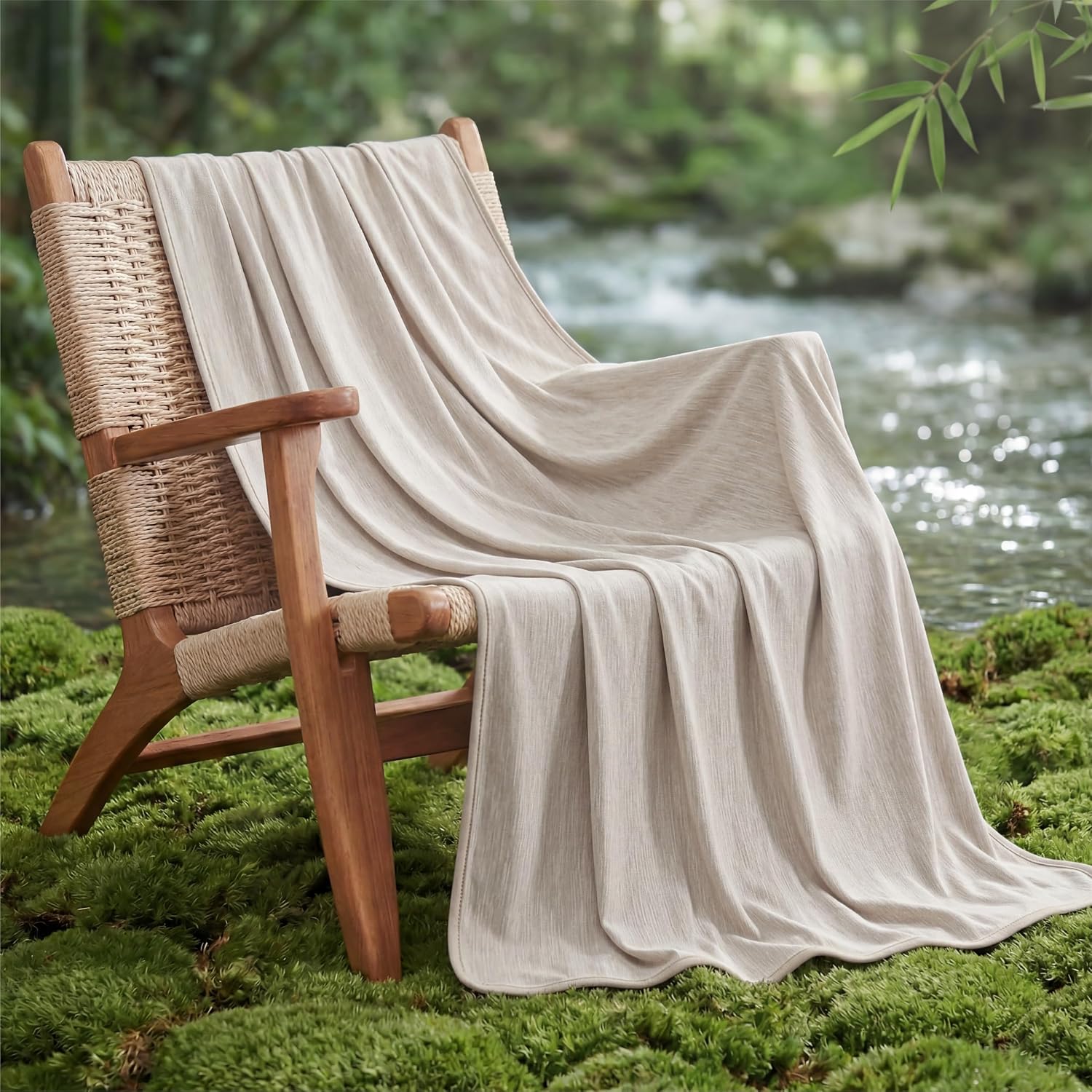 Lightweight Summer Cooling Blanket for Hot Sleepers – Bamboo Rayon Throw