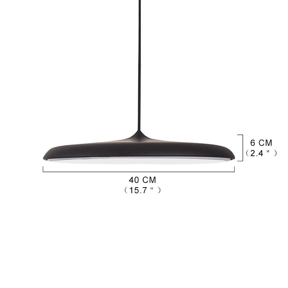 16'' Adjustable Modern Metal LED Flat Circular Pendant Lights Island Lights