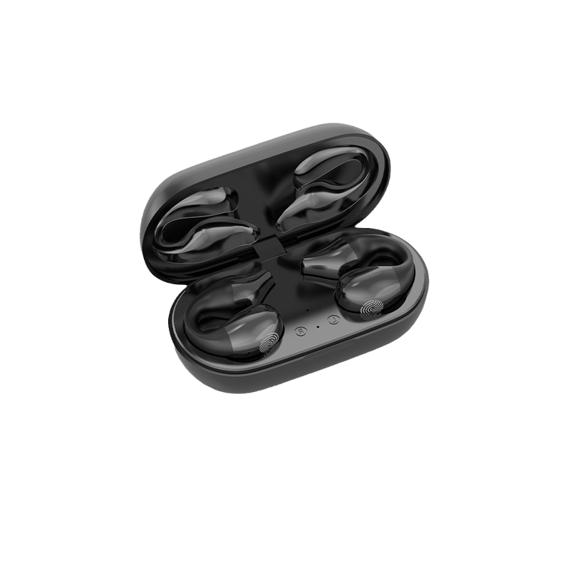 Bone Conduction Headphones with Wireless Ear Clip Design