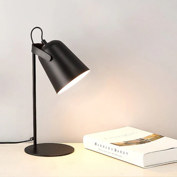 Creative Table Lamp in Iron Bucket Design with Nordic Macaron Colors