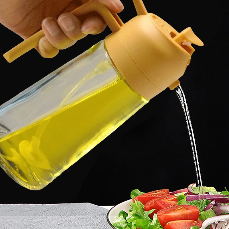 Dual-Function Glass Oil Spritzer and Pourer