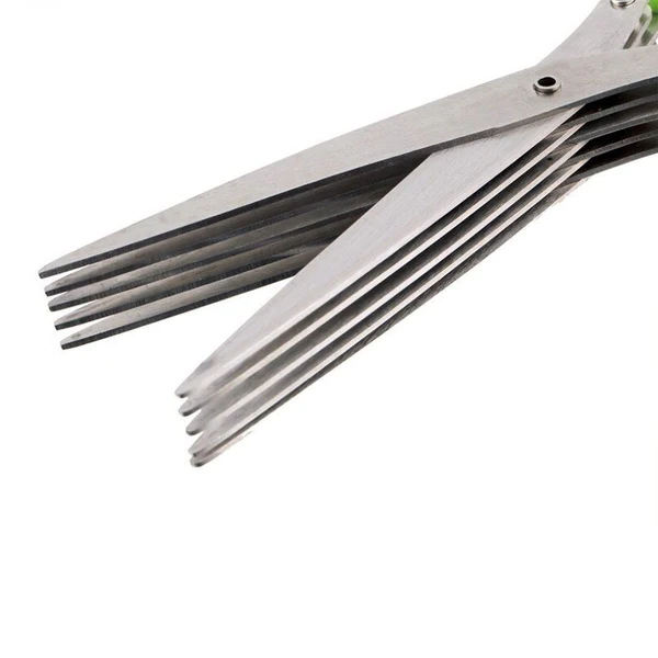 Multi-Blade Kitchen Herb Chopper for Effortless Slicing