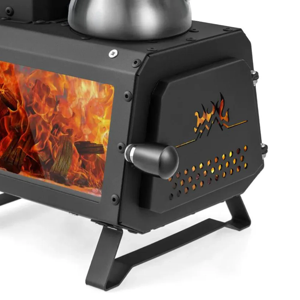 Camping Stove for Cooking with Portable Wood Burning Heater