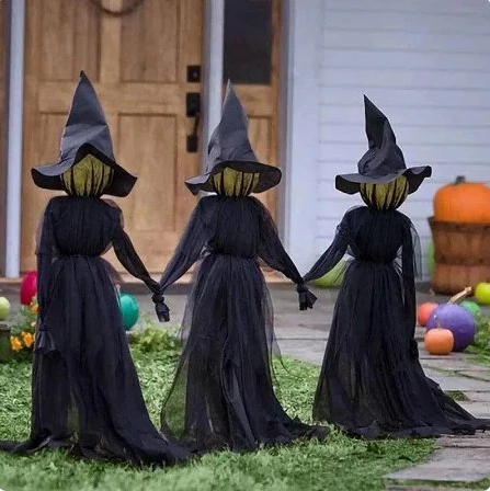 Illuminated Witch Yard Stake - Halloween Decoration for Witches