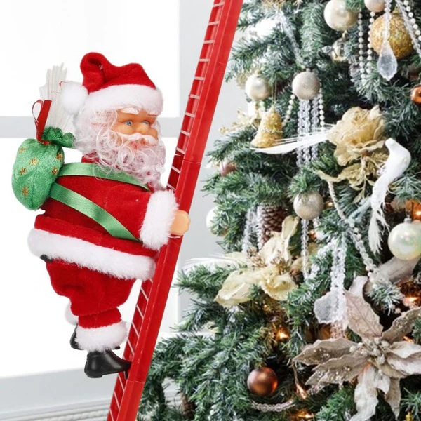 Animated Santa Climber Decoration for Holiday Cheer