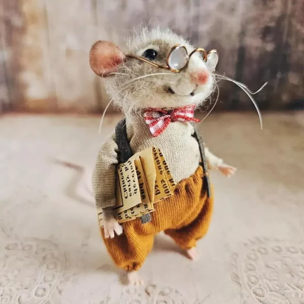 DIY Craft Kit for Adorable Handmade Needle Felted Mouse