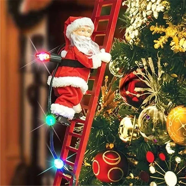 Animated Santa Climber Decoration for Holiday Cheer