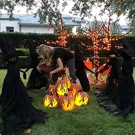 Illuminated Witch Yard Stake - Halloween Decoration for Witches