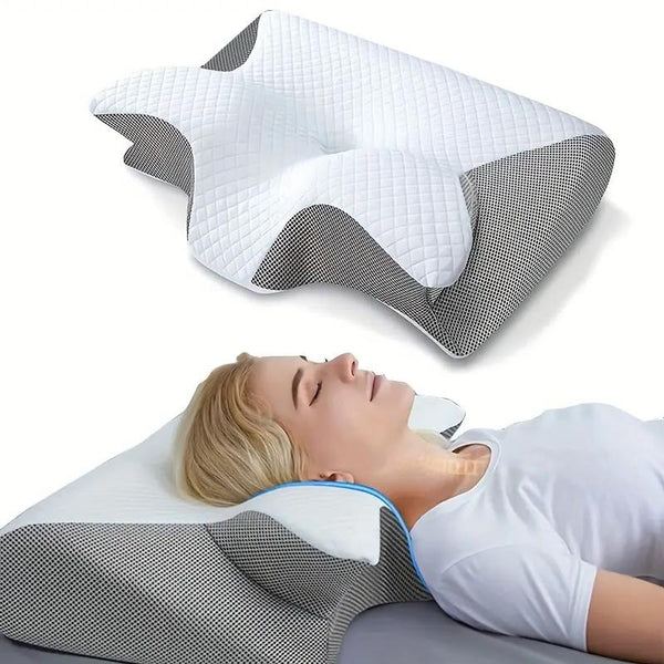 ErgoDream Butterfly Pillow - Perfect for Side and Back Sleepers