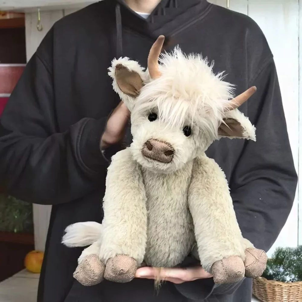 Handcrafted Plush Toy of Highland Cattle from Scotland