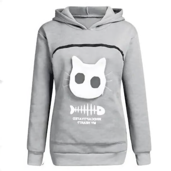 Feline Friend Hoodie with Cozy Pouch - The Ultimate Gift